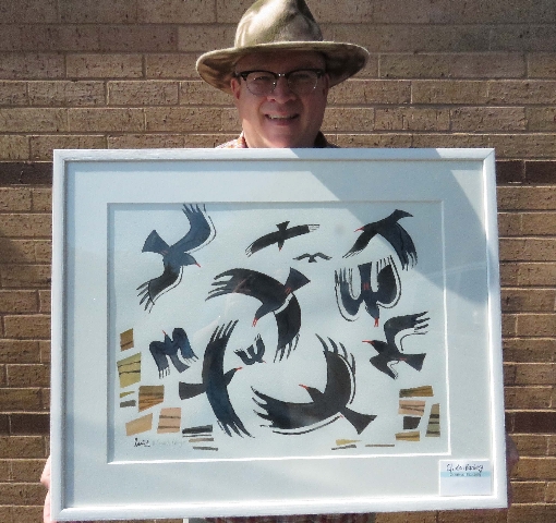 17.Eleven Cornish Choughs – original watercolour £580 framed