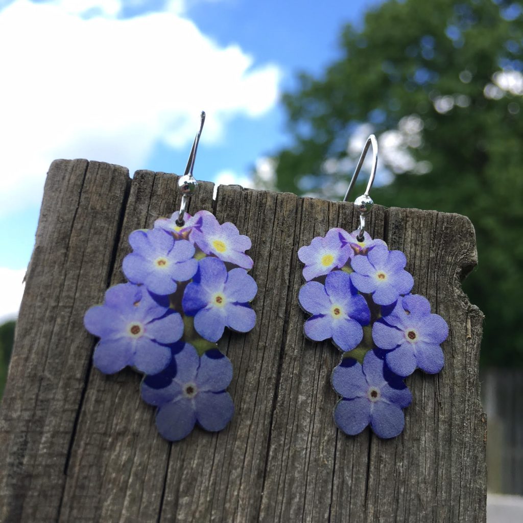 Meet thy maker Photofinish Jewellery Forget me Not earrings