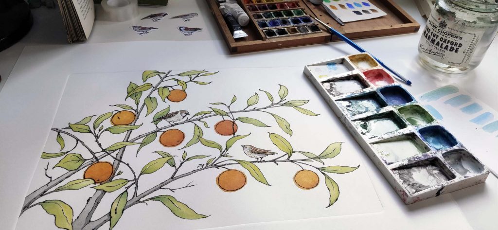Orange Grove on desk