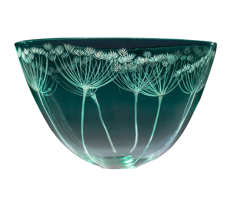 New work by glass artist Julia Linstead, based in the Scottish Borders