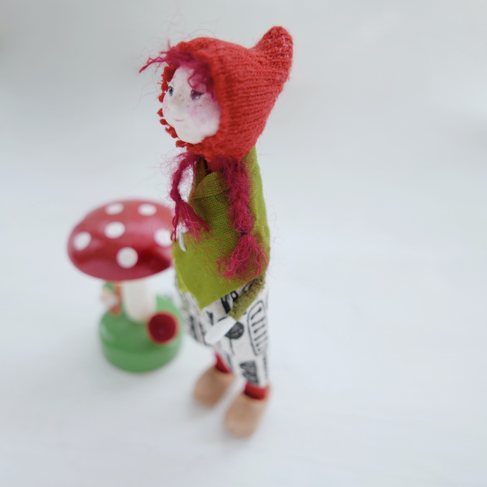 modflowers cloth and clay doll