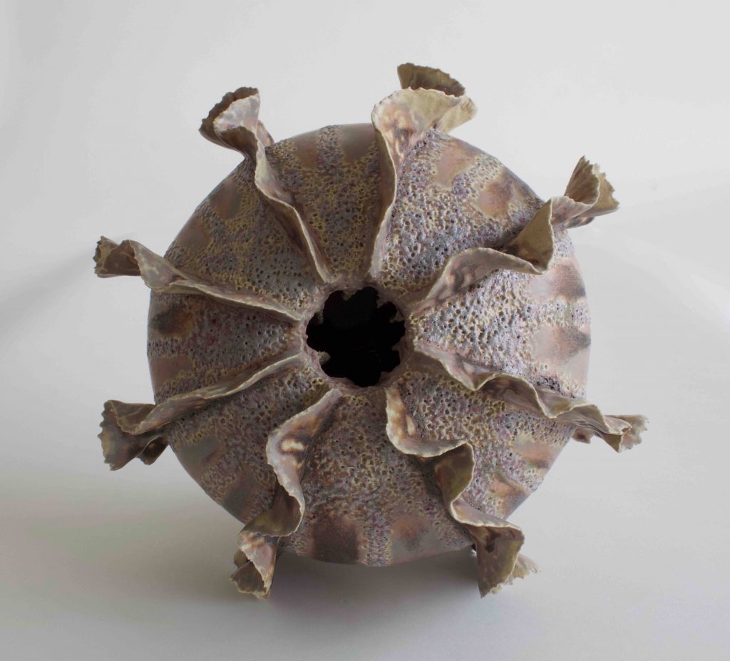 Meet-thy-Maker {Sarah Villeneau} {Spherical frilled form top view}